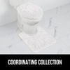 image:imageGORILLA GRIP Soft Chenille Toilet Lid Seat Cover 195x185 GrayWhite