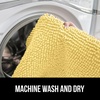 image:imageGORILLA GRIP Soft Chenille Toilet Lid Seat Cover 195x185 GrayYellow