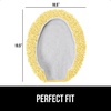 image:imageGORILLA GRIP Soft Chenille Toilet Lid Seat Cover 195x185 GrayYellow