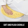 image:imageGORILLA GRIP Soft Chenille Toilet Lid Seat Cover 195x185 GrayYellow