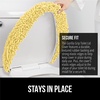 image:imageGORILLA GRIP Soft Chenille Toilet Lid Seat Cover 195x185 GrayYellow