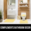 image:imageGORILLA GRIP Soft Chenille Toilet Lid Seat Cover 195x185 GrayYellow