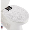 image:imageGORILLA GRIP Soft Chenille Toilet Lid Seat Cover 195x185 GrayWhite
