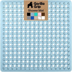 image:imageGORILLA GRIP Bath Tub Shower Mat Bathtub Floor Liner 35x16 ClearBlue Translucent