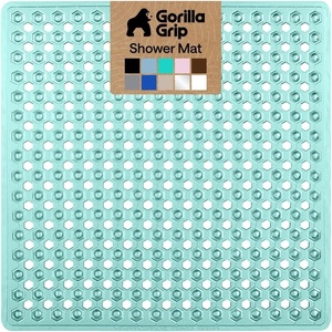 image:imageGORILLA GRIP Bath Tub Shower Mat Bathtub Floor Liner 35x16 ClearGreen Translucent