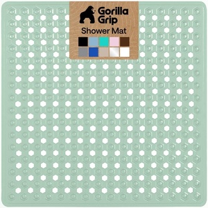 image:imageGORILLA GRIP Bath Tub Shower Mat Bathtub Floor Liner 35x16 ClearMint Opaque