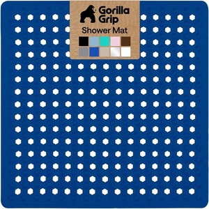 image:imageGORILLA GRIP Bath Tub Shower Mat Bathtub Floor Liner 35x16 ClearRoyal Blue Opaque