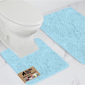 image:imageGORILLA GRIP Bathroom Area Rug Sets 2 Piece Soft Chenille 30x20 GreySky