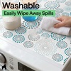 image:imageGORILLA GRIP Shelf Liner Kitchen Drawer Protector 12x240 MarbleSpiral Gray Turquoise White