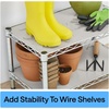 image:imageGORILLA GRIP Shelf Liner NonAdhesive Cabinet Liners 12x20 ClearLight Gray Ribbed