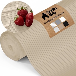 image:imageGORILLA GRIP Shelf Liner NonAdhesive Cabinet Liners 12x20 ClearBeige Opaque Ribbed