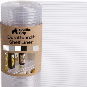 image:imageGORILLA GRIP Shelf Liner NonAdhesive Cabinet Liners 12x20 ClearClear Ribbed