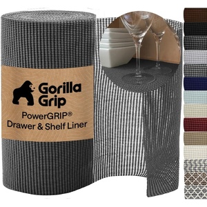 image:imageGORILLA GRIP powerGRIP Drawer Shelf and Cabinet Liner 12x10 Light GrayCharcoal