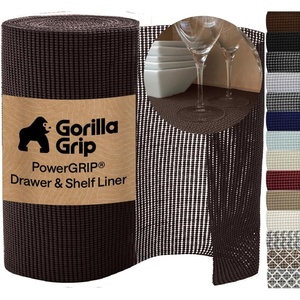 image:imageGORILLA GRIP powerGRIP Drawer Shelf and Cabinet Liner 12x10 Light GrayChocolate