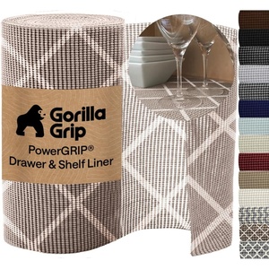 image:imageGORILLA GRIP powerGRIP Drawer Shelf and Cabinet Liner 12x10 Light GrayDiamond BeigeIvory