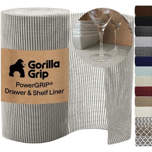 image:imageGORILLA GRIP powerGRIP Drawer Shelf and Cabinet Liner 12x10 Light GrayLight Gray