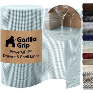 image:imageGORILLA GRIP powerGRIP Drawer Shelf and Cabinet Liner 12x10 Light GraySpa Blue