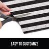 image:imageGORILLA GRIP LeakGuard Under Sink Mat for Kitchen Cabinet 24x30 CharcoalStripe BlackWhite