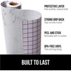 image:imageGORILLA GRIP Peel and Stick Paper Cabinet Liner 118x20 WhiteBlackWhite Stone