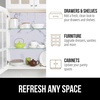 image:imageGORILLA GRIP Peel and Stick Paper Cabinet Liner 118x20 WhiteBlackWhite Stone
