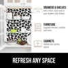 image:imageGORILLA GRIP Peel and Stick Paper Cabinet Liner 118x20 WhiteGray Leopard