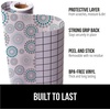 image:imageGORILLA GRIP Peel and Stick Paper Cabinet Liner 118x20 WhiteSpiral GrayWhiteTurquoise