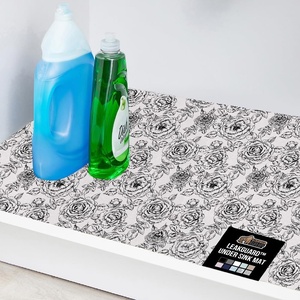 image:imageGORILLA GRIP LeakGuard Under Sink Mat for Kitchen Cabinet 24x30 CharcoalFloral Gray