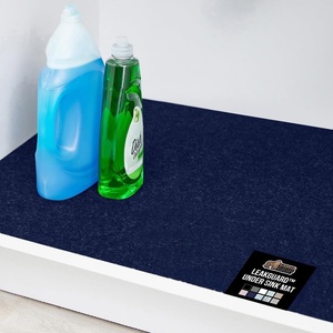 image:imageGORILLA GRIP LeakGuard Under Sink Mat for Kitchen Cabinet 24x30 CharcoalNavy