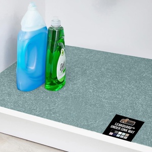 image:imageGORILLA GRIP LeakGuard Under Sink Mat for Kitchen Cabinet 24x30 CharcoalSpa Blue