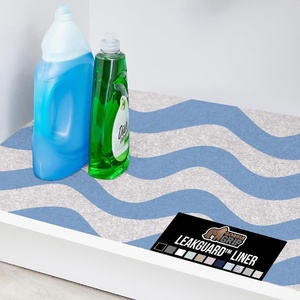 image:imageGORILLA GRIP LeakGuard Under Sink Mat for Kitchen Cabinet 24x30 CharcoalWaves Sky BlueWhite