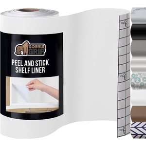 image:imageGORILLA GRIP Peel and Stick Paper Cabinet Liner 118x20 WhiteBright White