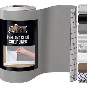 image:imageGORILLA GRIP Peel and Stick Paper Cabinet Liner 118x20 WhiteGray