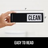 image:imageGORILLA GRIP Clean Dirty Dishwasher Magnet Sign Large Font SilverBlack