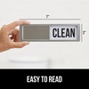 image:imageGORILLA GRIP Clean Dirty Dishwasher Magnet Sign Large Font SilverSilver