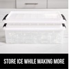 image:imageGORILLA GRIP Space Saving Ice Cube Tray and Bin Set Make 56 Cubes BlackBlack