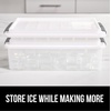 image:imageGORILLA GRIP Space Saving Ice Cube Tray and Bin Set Make 56 Cubes BlackGray