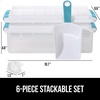 image:imageGORILLA GRIP Space Saving Ice Cube Tray and Bin Set Make 56 Cubes BlackTurquoise