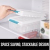 image:imageGORILLA GRIP Space Saving Ice Cube Tray and Bin Set Make 56 Cubes BlackTurquoise