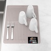 image:imageGORILLA GRIP Ultra Absorbent Microfiber Dish Drying Mat 16x18 BlackAlmond