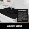image:imageGORILLA GRIP Ultra Absorbent Microfiber Dish Drying Mat 16x18 BlackBlack