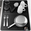 image:imageGORILLA GRIP Ultra Absorbent Microfiber Dish Drying Mat 16x18 BlackBlack
