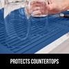 image:imageGORILLA GRIP Ultra Absorbent Microfiber Dish Drying Mat 16x18 BlackBlue