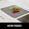 image:imageGORILLA GRIP Ultra Absorbent Microfiber Dish Drying Mat 16x18 BlackGray