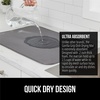 image:imageGORILLA GRIP Ultra Absorbent Microfiber Dish Drying Mat 16x18 BlackGray