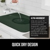 image:imageGORILLA GRIP Ultra Absorbent Microfiber Dish Drying Mat 16x18 BlackHunter Green