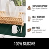 image:imageGORILLA GRIP Ultra Absorbent Microfiber Dish Drying Mat 16x18 BlackHunter Green