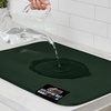 image:imageGORILLA GRIP Ultra Absorbent Microfiber Dish Drying Mat 16x18 BlackHunter Green