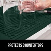 image:imageGORILLA GRIP Ultra Absorbent Microfiber Dish Drying Mat 16x18 BlackHunter Green