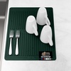 image:imageGORILLA GRIP Ultra Absorbent Microfiber Dish Drying Mat 16x18 BlackHunter Green