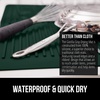 image:imageGORILLA GRIP Ultra Absorbent Microfiber Dish Drying Mat 16x18 BlackHunter Green